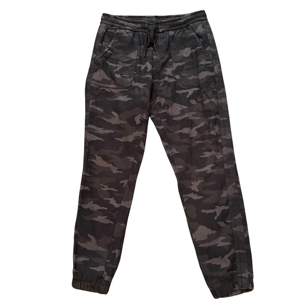 Athleta Farallon Jogger Grey Camo Stretch Cotton Pants 535275-02 Womens 6